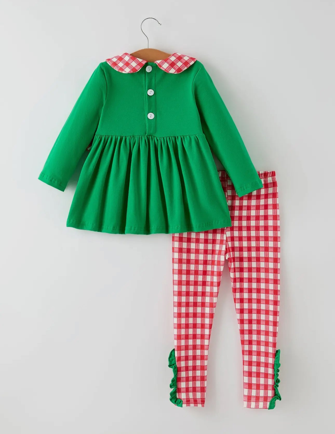 Christmas Character Candy Embroidery Green Set