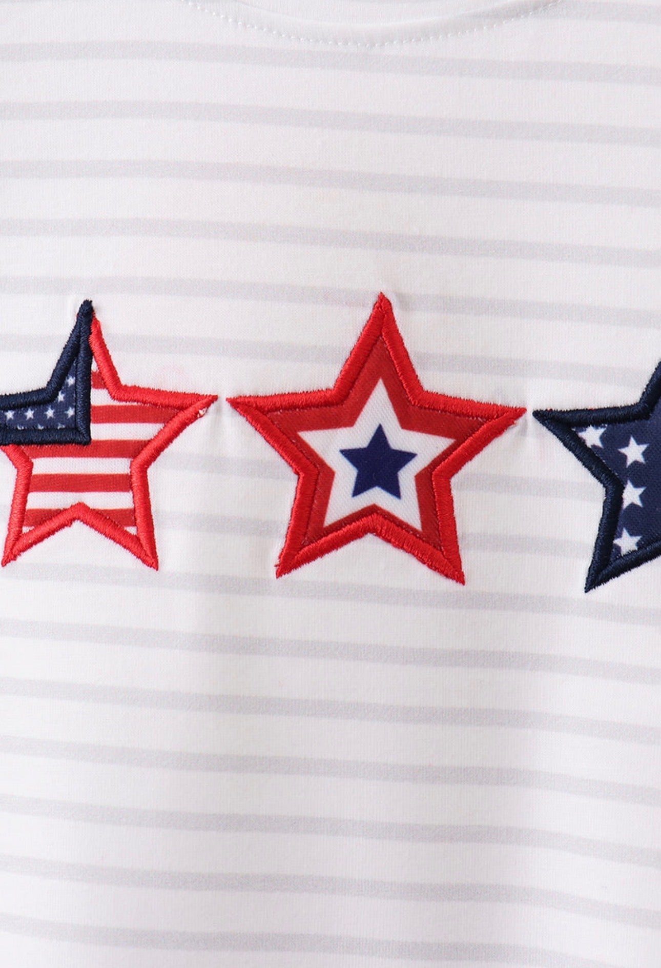 Red Star Appliqué Short Set