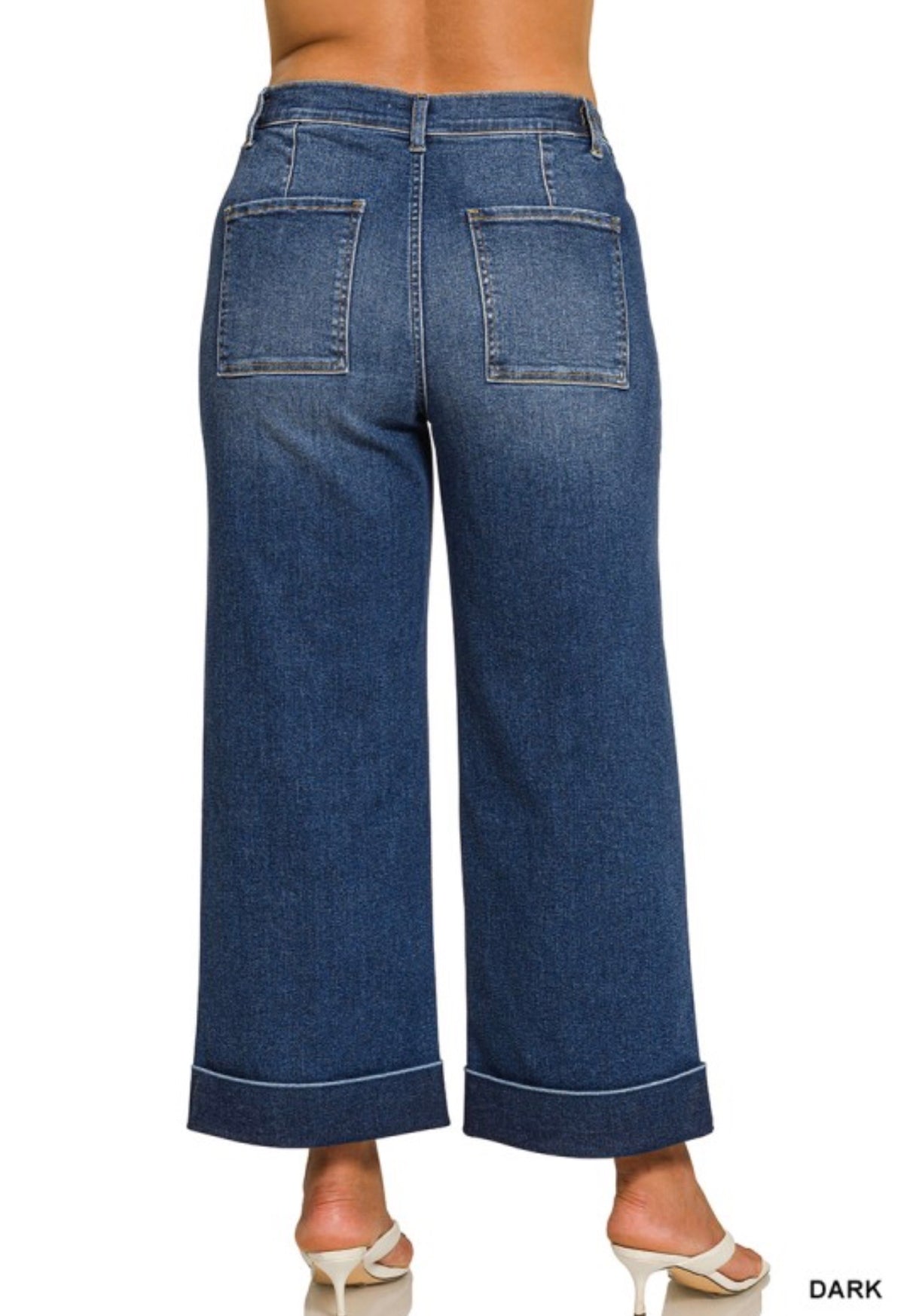 Zenana Washed Utility Pocket Jeans