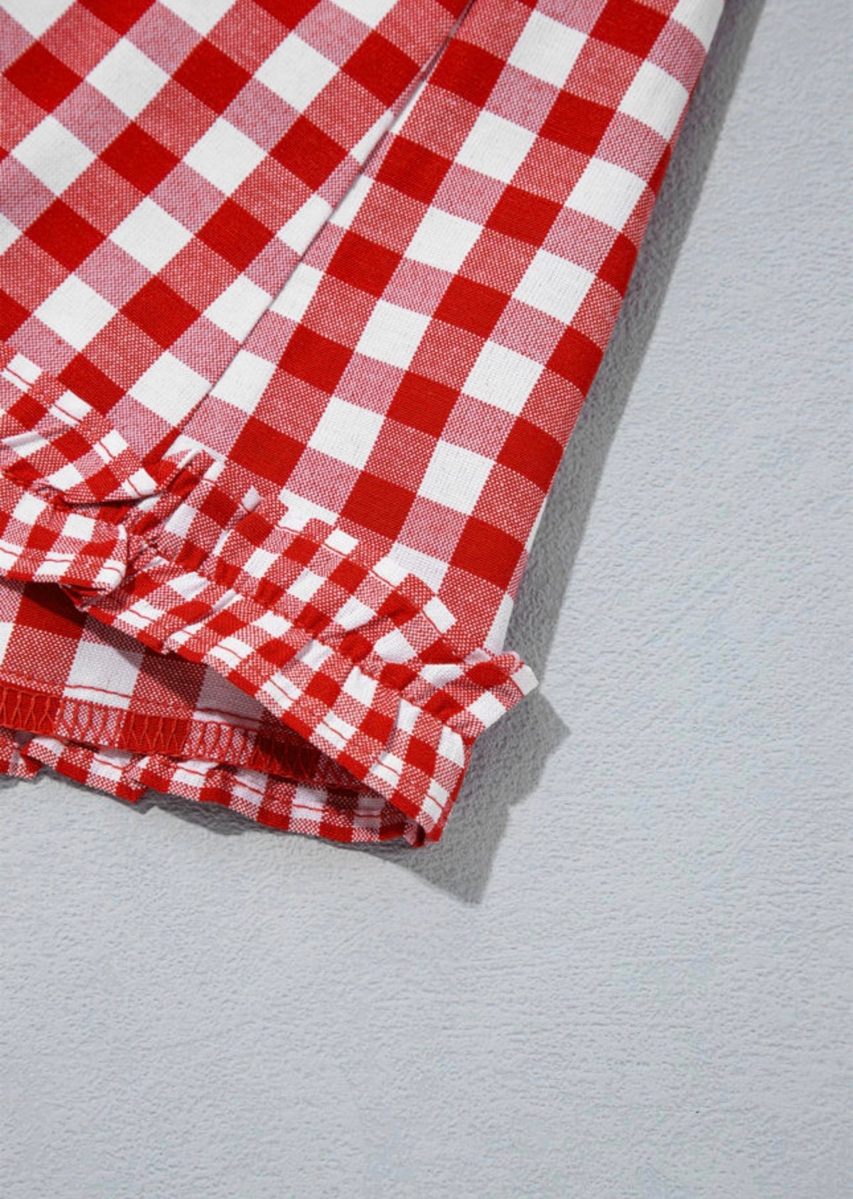 Red Plaid Long Sleeve Button Down Shirt