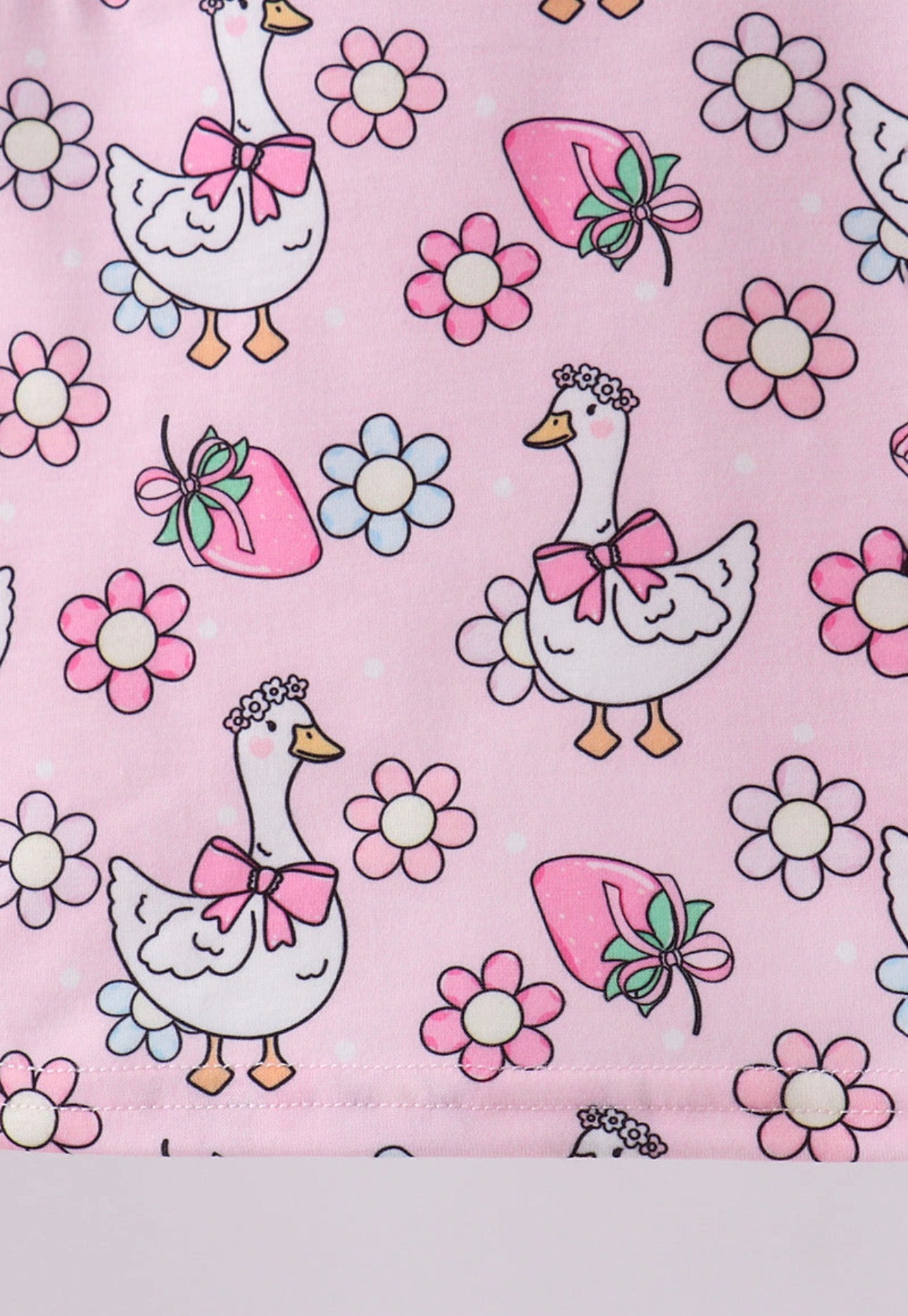 Pink Goose Smocked Bloomer Set