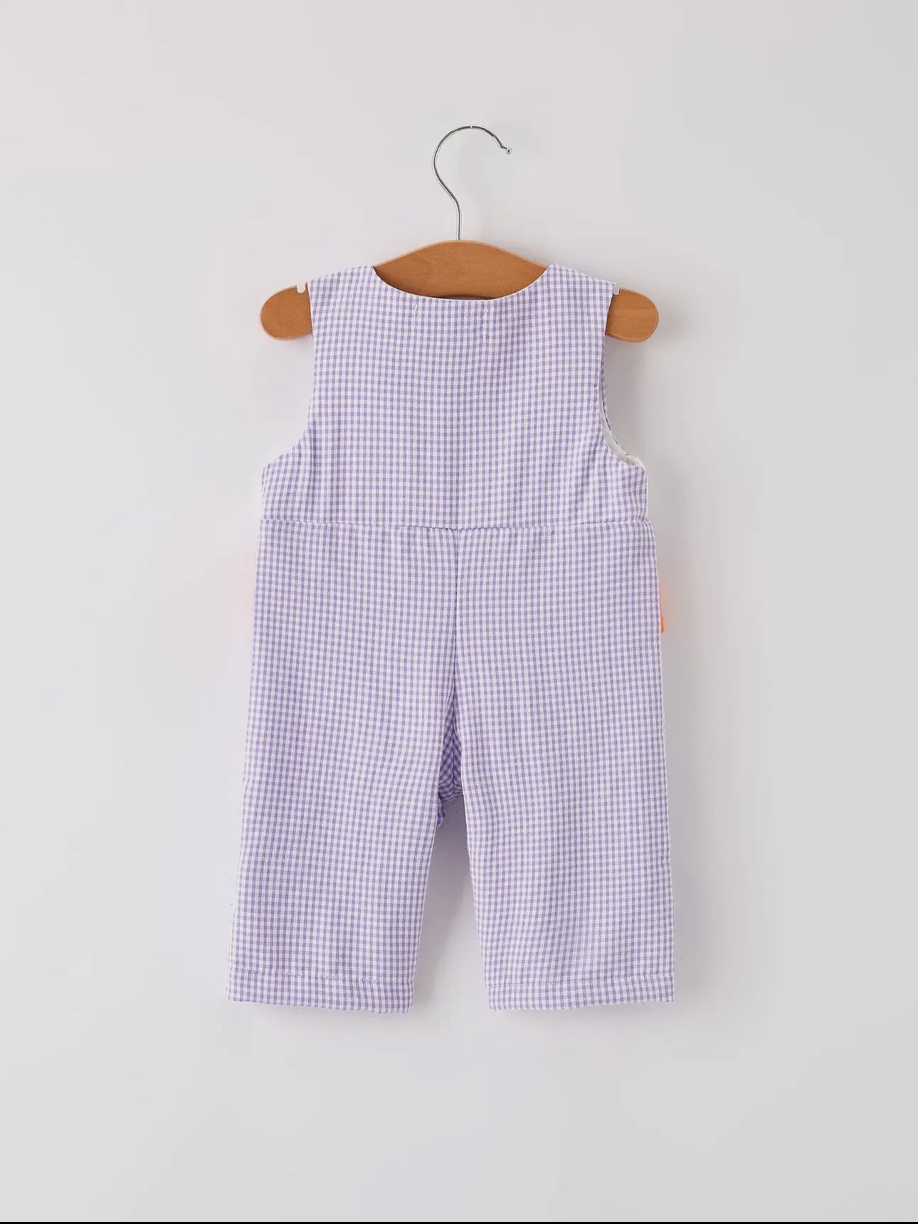 Halloween Purple Balloon Pumpkin Cat Smocked Embroidery Romper