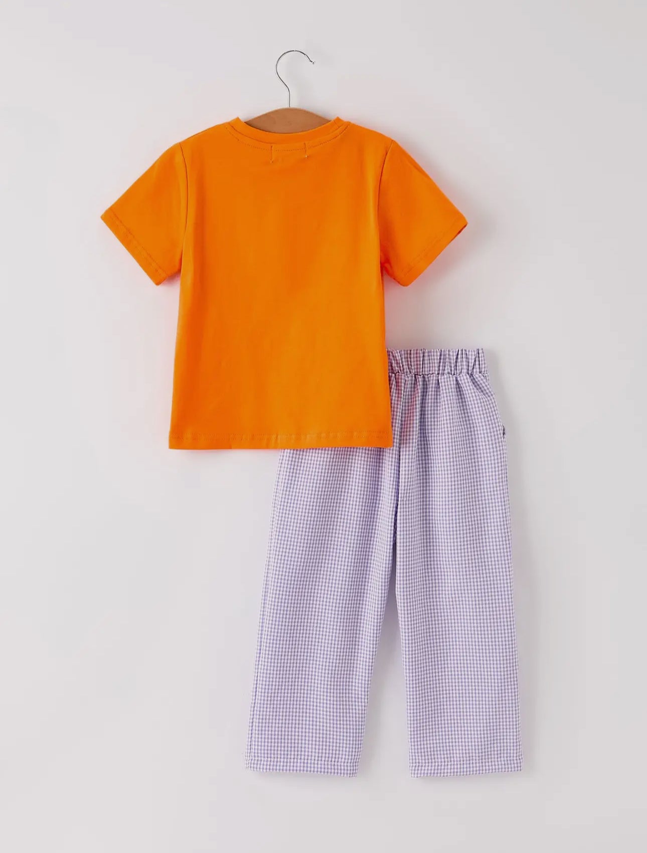 Halloween Purple Balloon Pumpkin Cat Smocked Embroidery Set