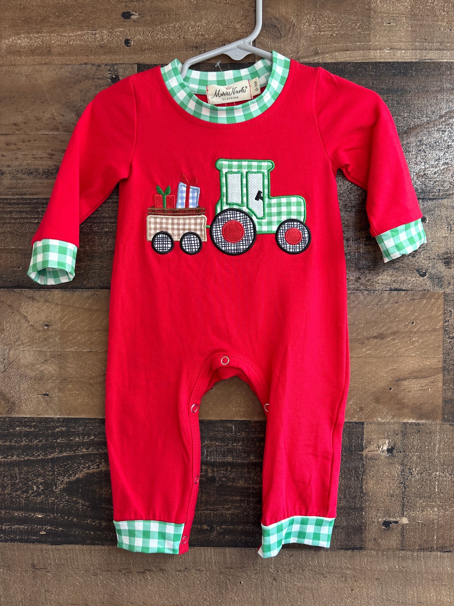 Christmas Train Boys Romper