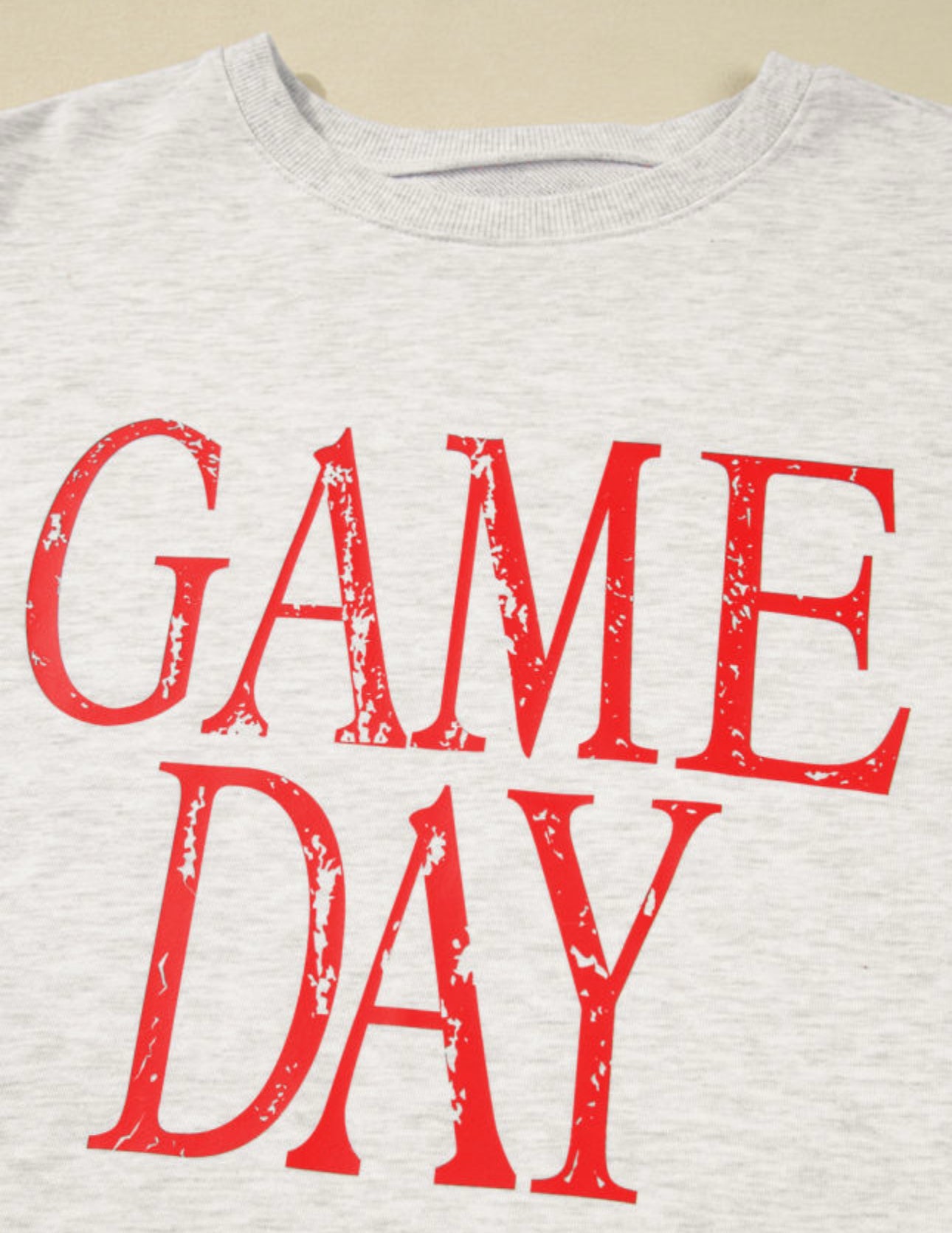 Red Vintage Washed Game Day Baggy Sweatshirt