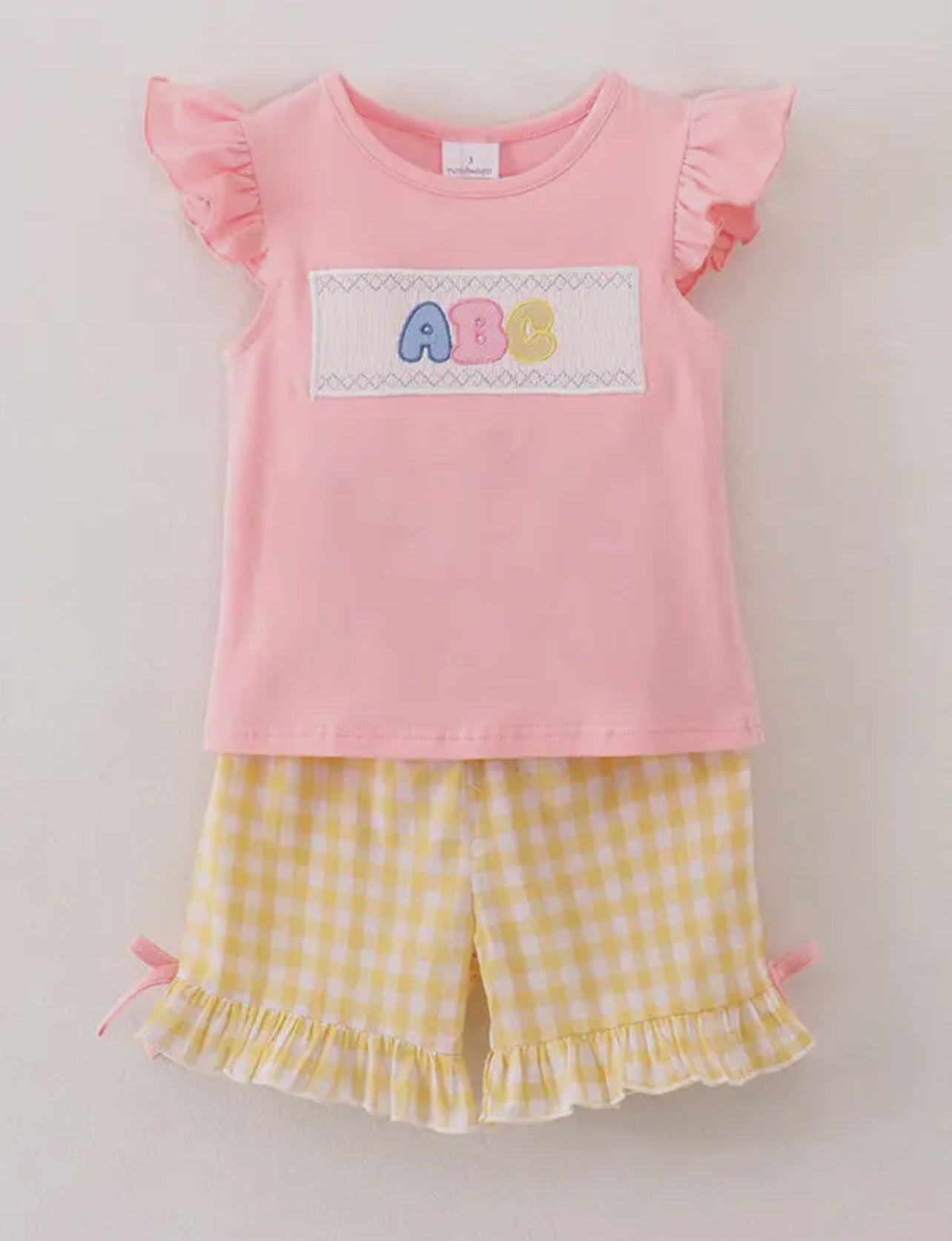 ABC Embroidered Ruffle Set