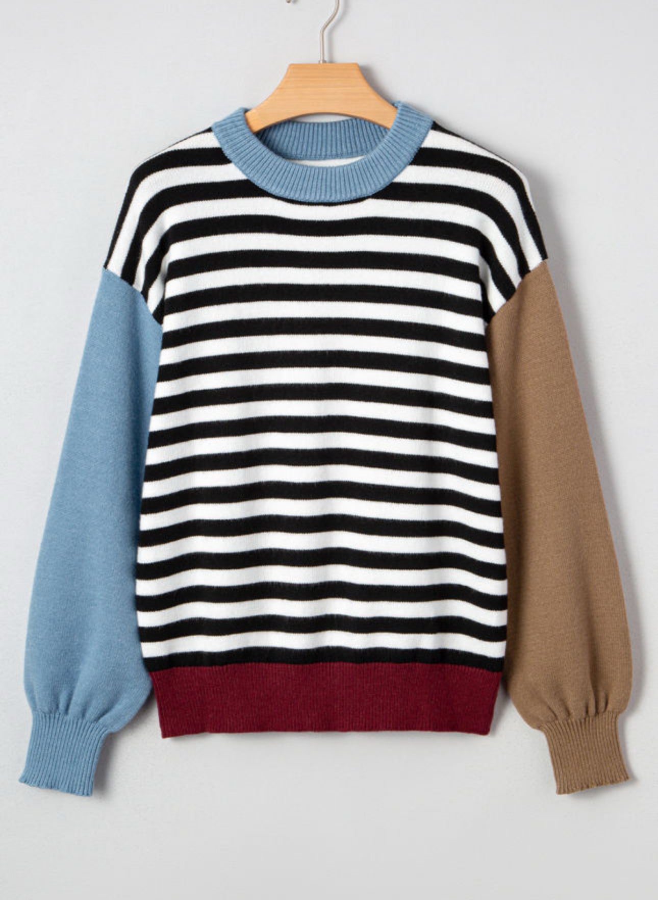 Color Block Striped Sweater