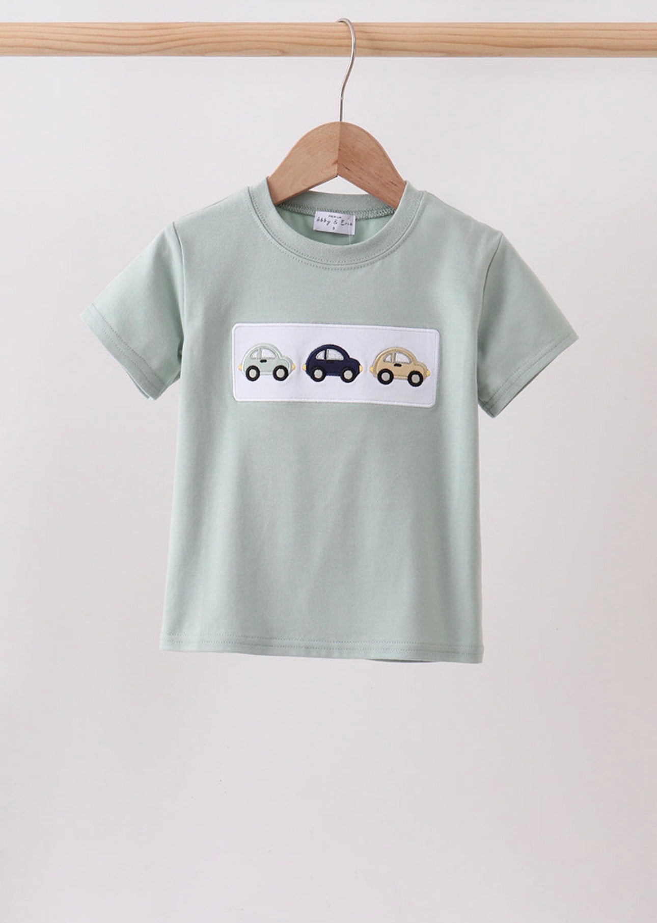 Green Vehicle Embroidered Top