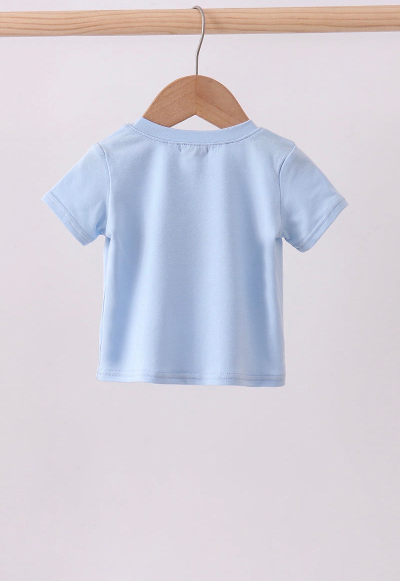 Blue Engineering Vehicle Embroidered Top