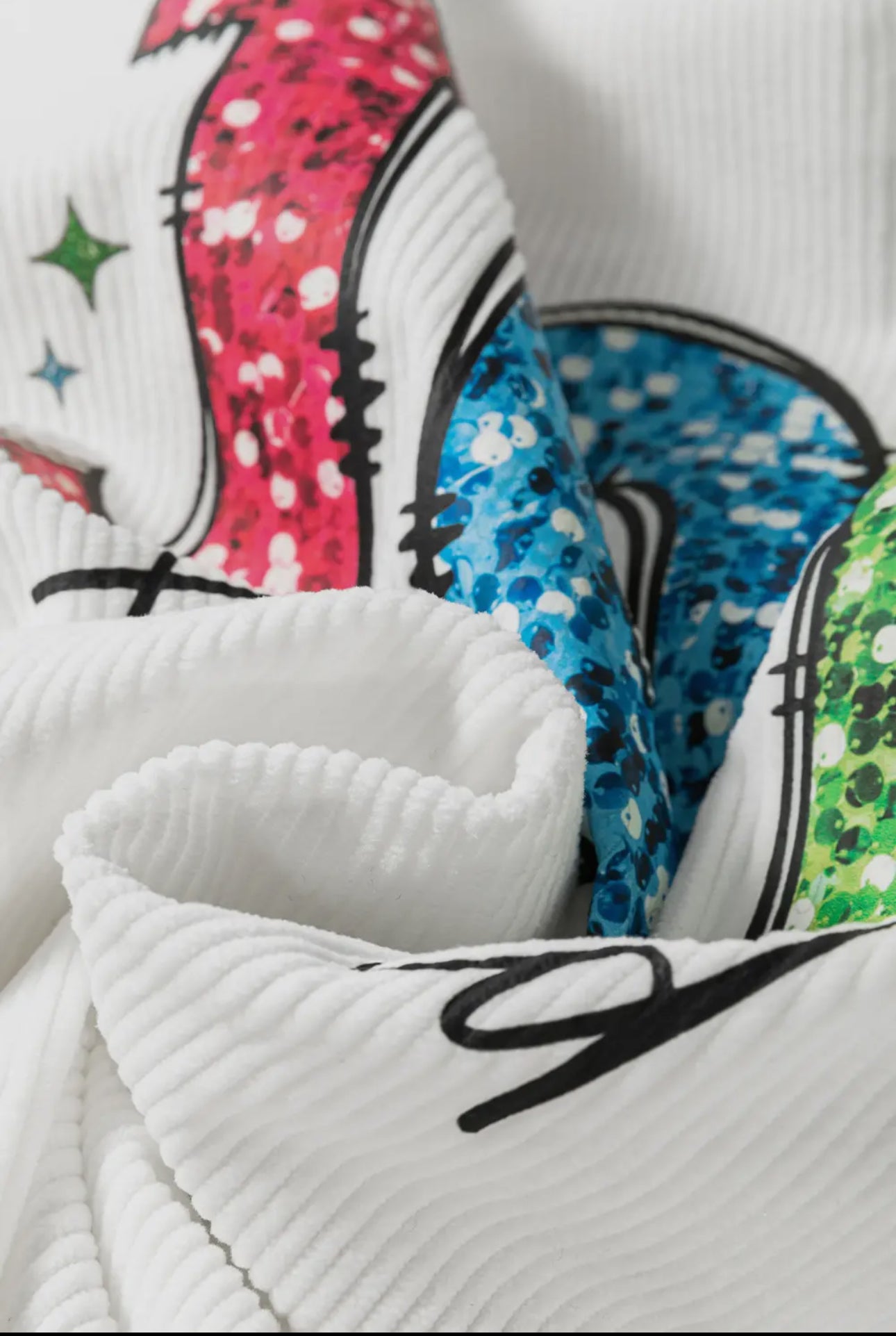 Joy To The World Ribbed Crewneck Sweatshirt