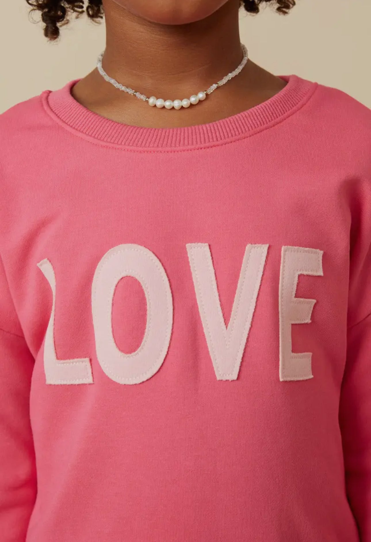 Girls Love Patched French Terry Sweatshirts