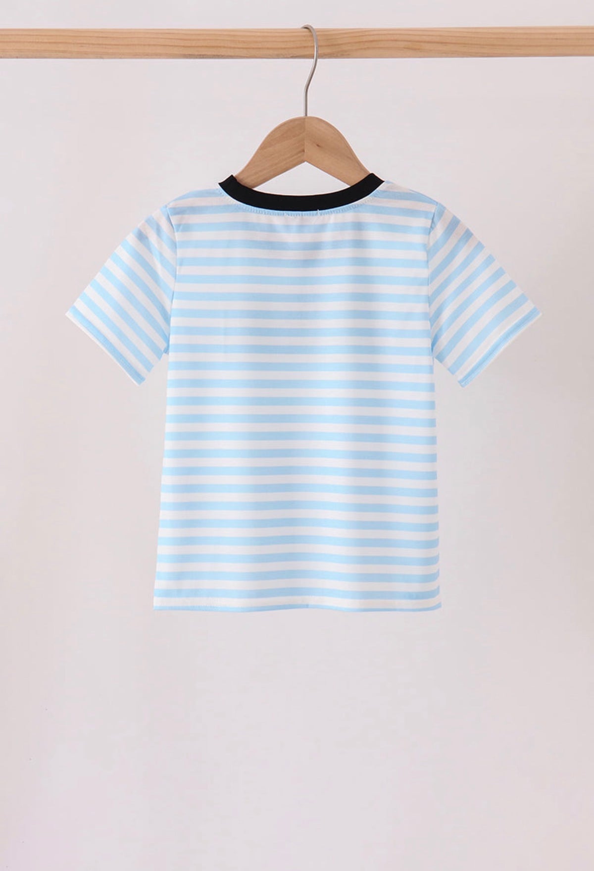 Blue Ghost Embroidered Striped Shirt