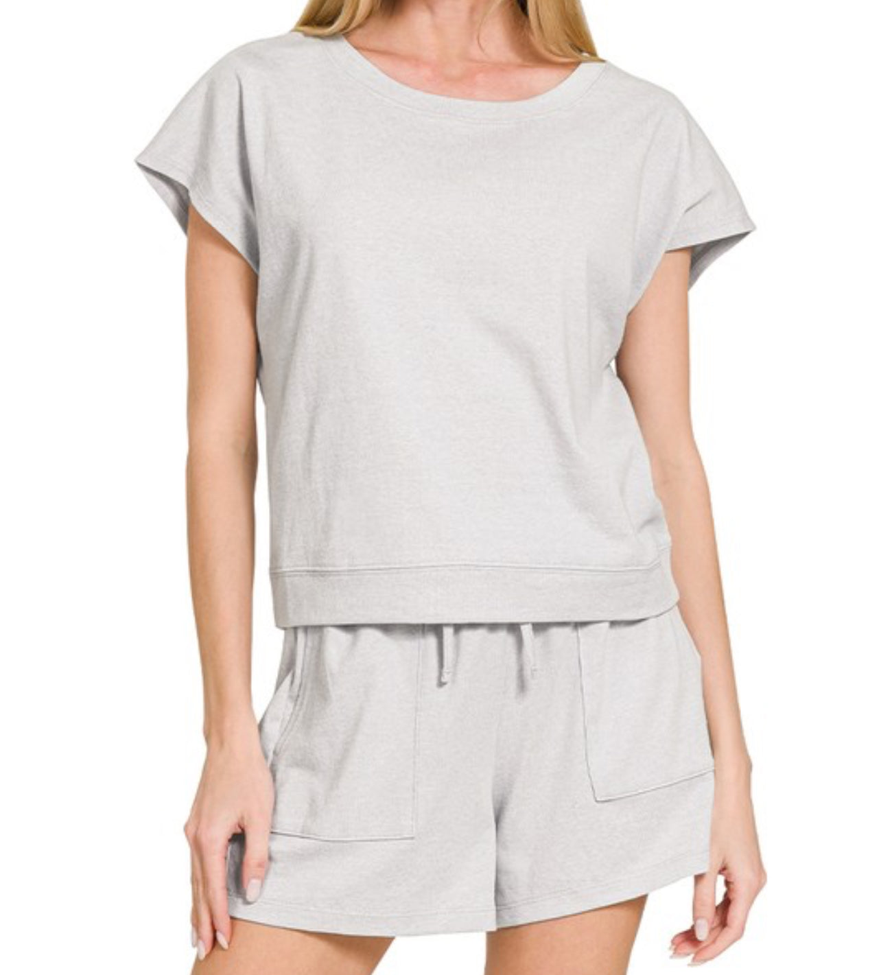 Zenana Gray Short/Lounge Set