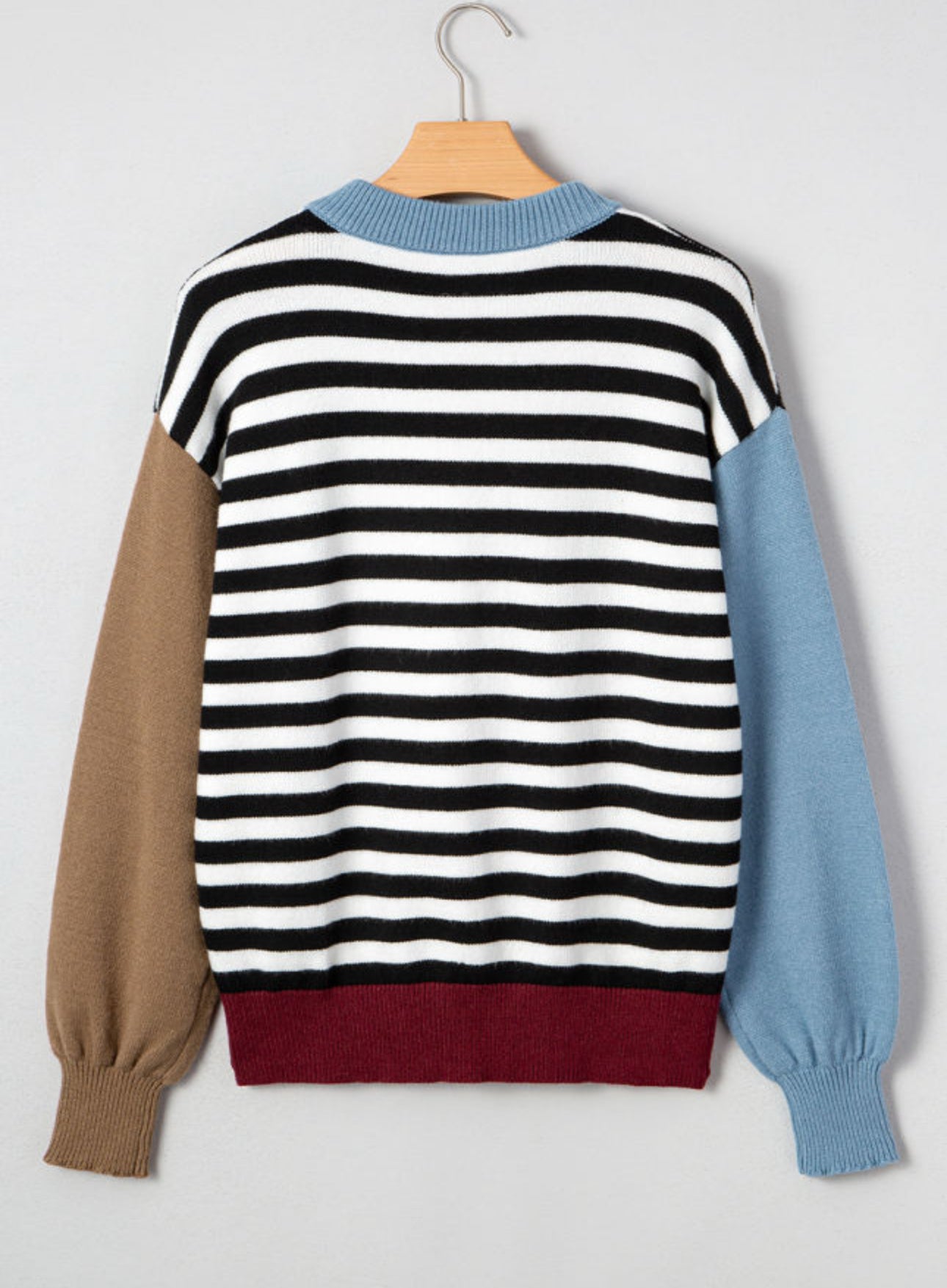 Color Block Striped Sweater
