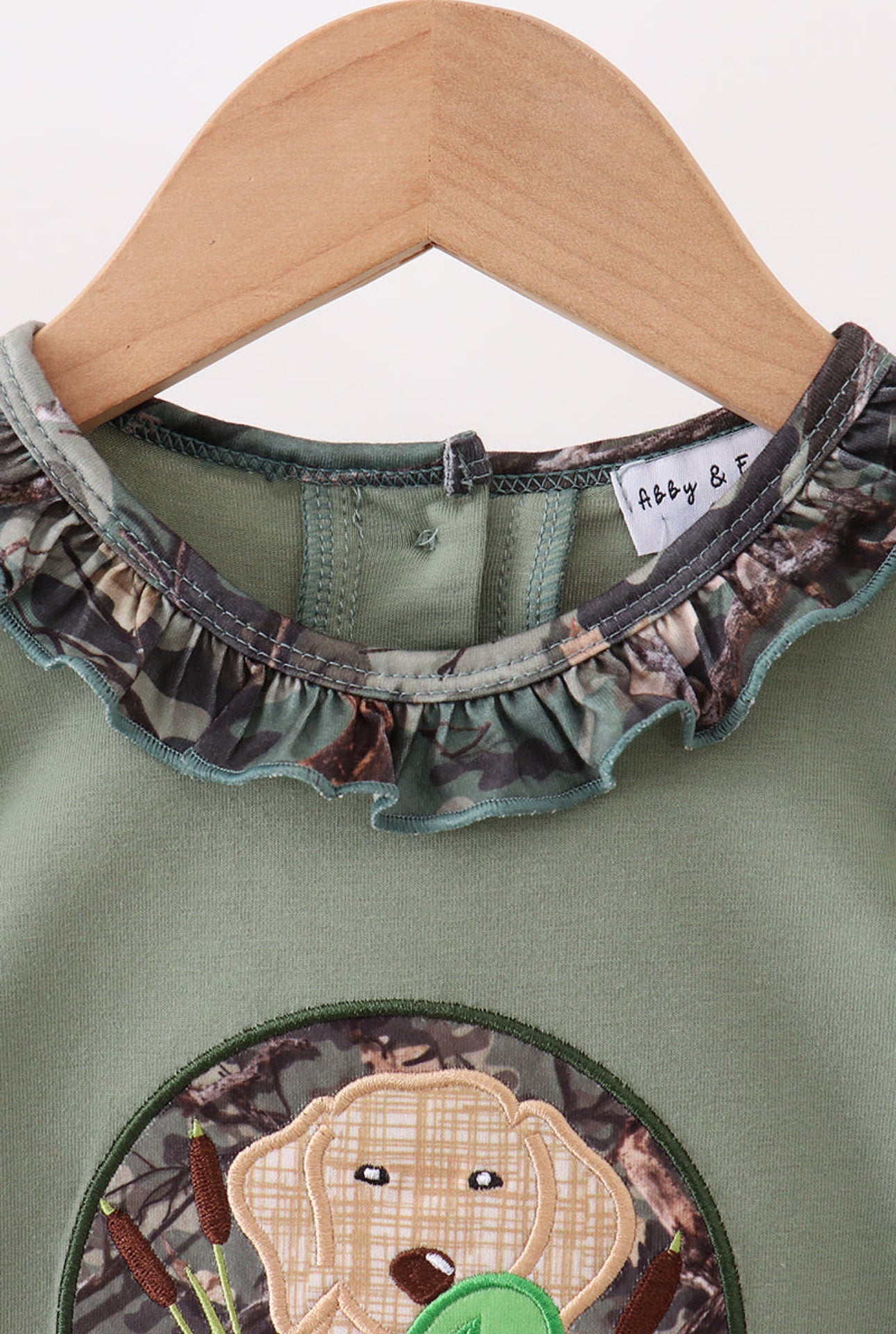 Camouflage Dog Hunting Romper w/Ruffle