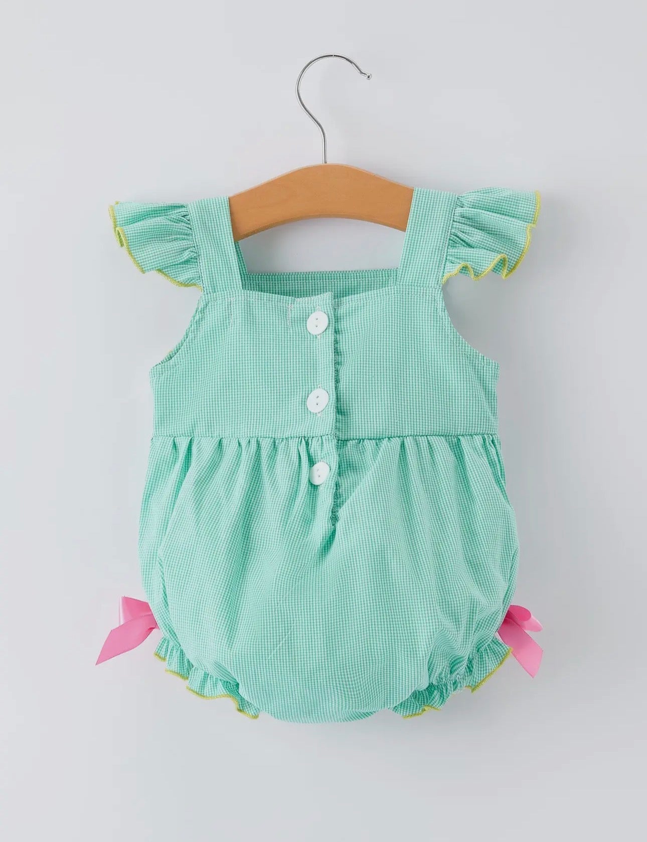 Ice Cream Embroidery Baby Girls Romper