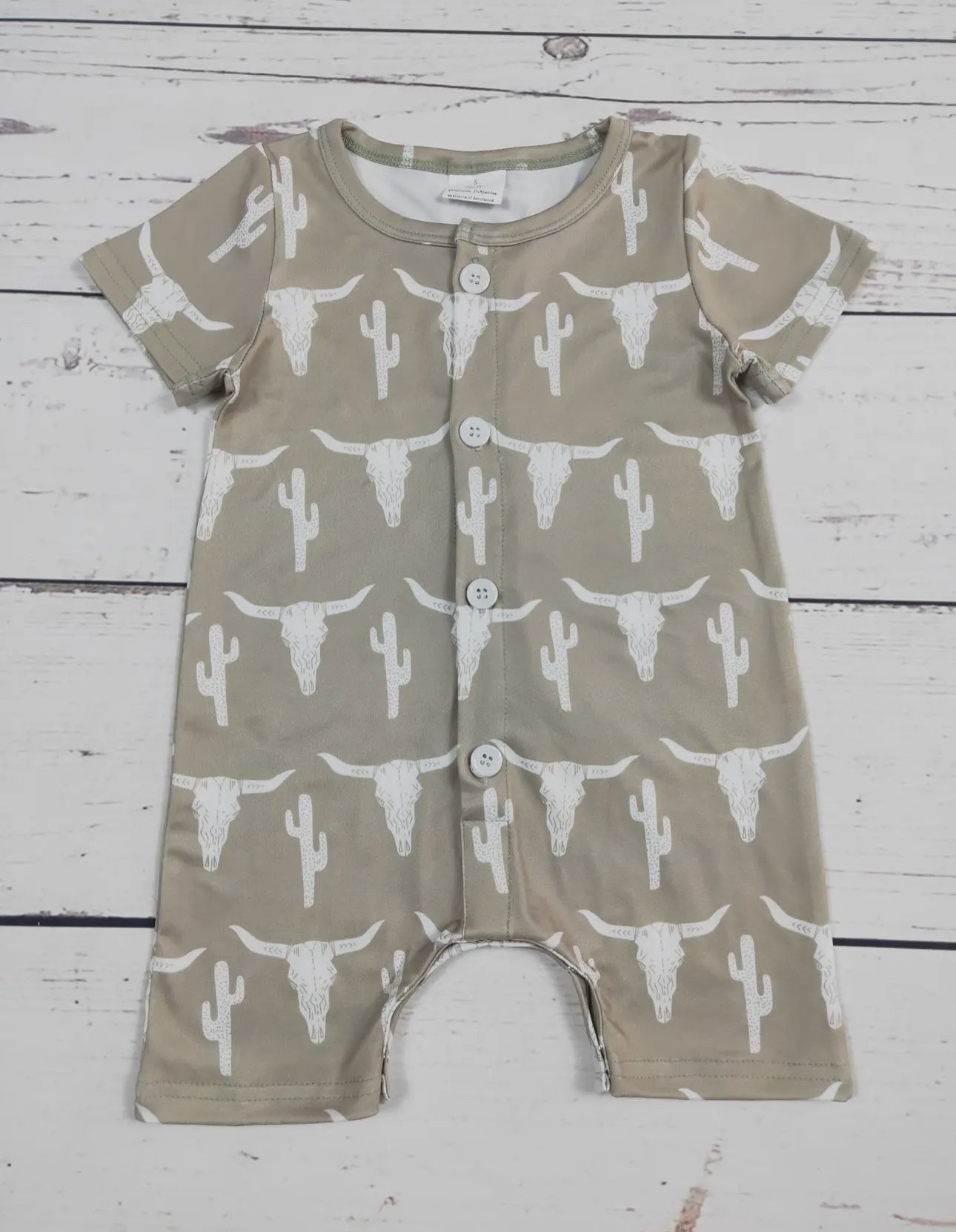 Boys Cactus Cows Printed Romper