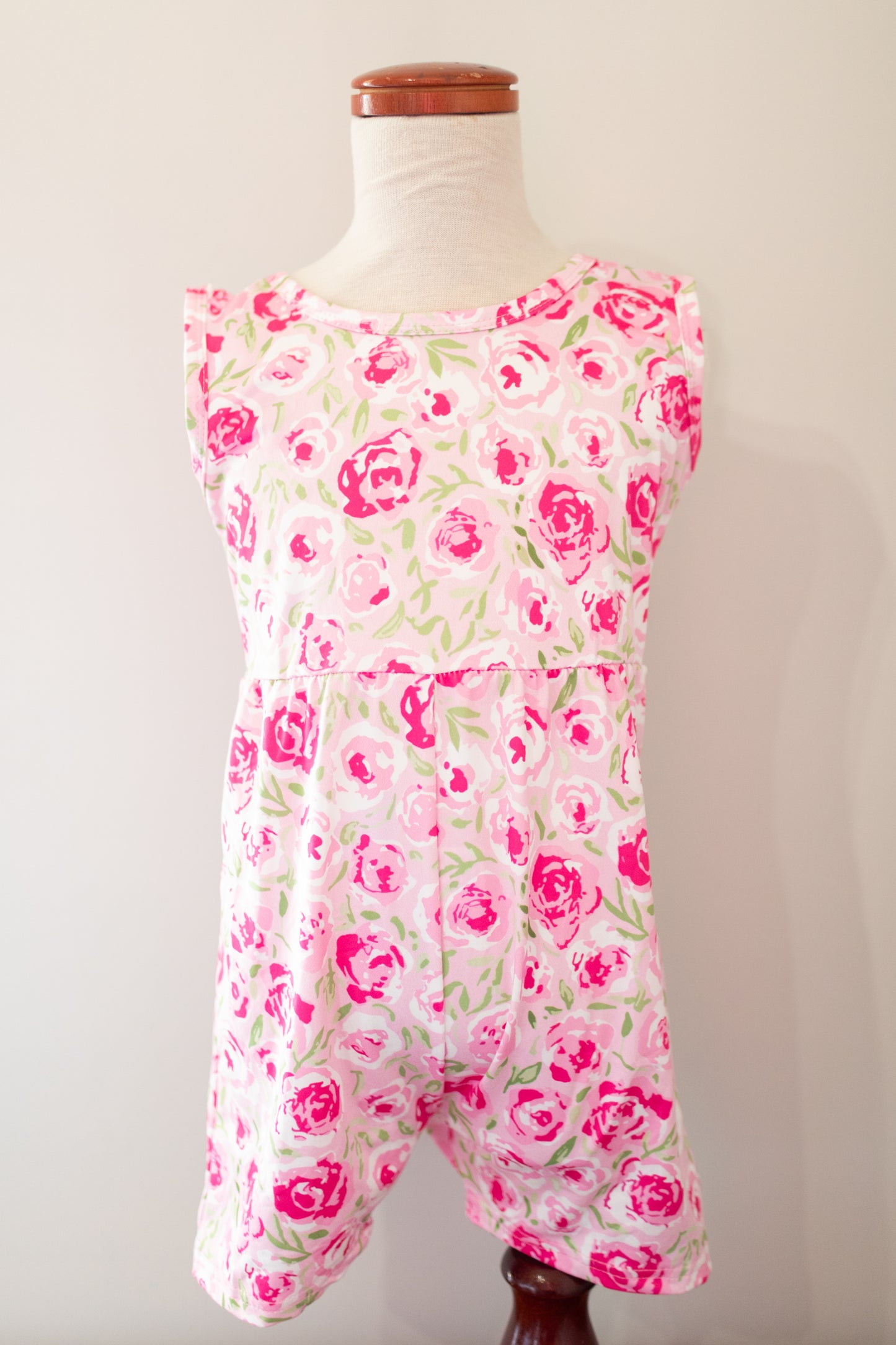 Pink Floral Romper