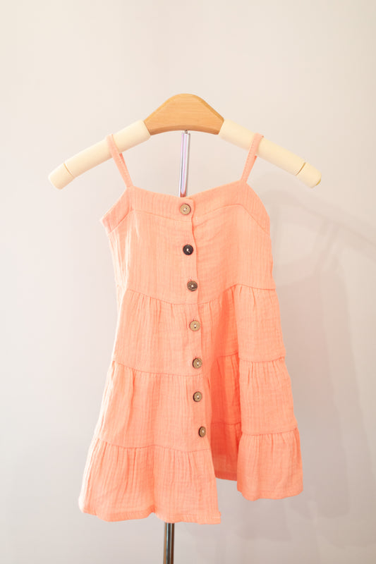 Orange Linen Dress