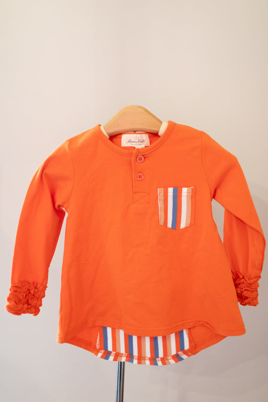 Orange High-Low Shirt