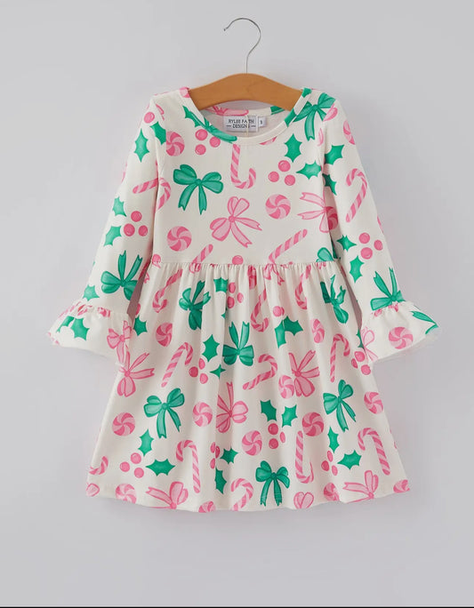 Christmas Candy & Bows Dress