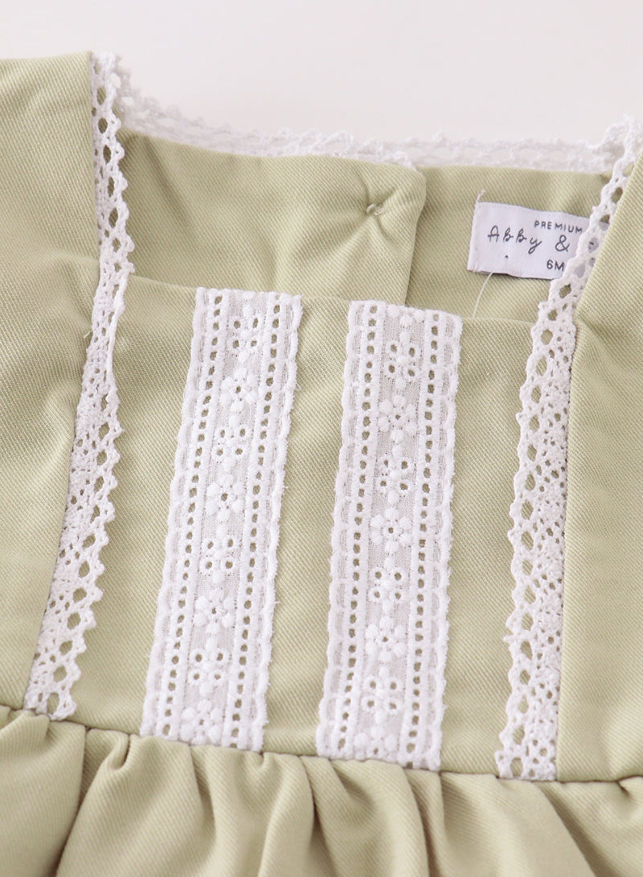 Sage Lace Ruffle Set