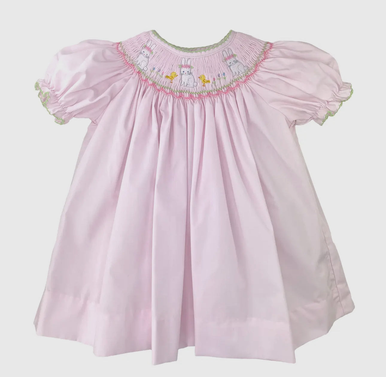 Easter Bunny Dress w/Bishop Smocking