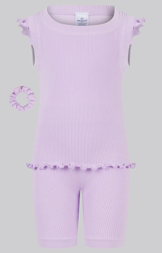 Toddler Girls Ribbed Seamless Tank & Bike Short Set