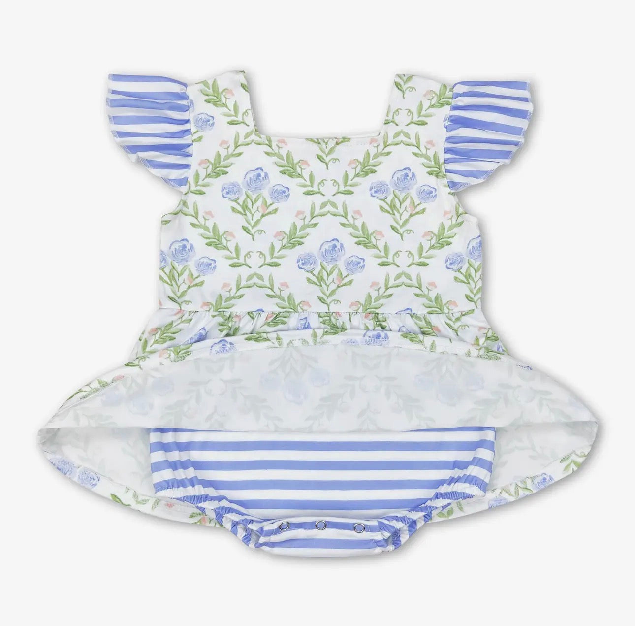 Flutter Sleeve Floral Romper