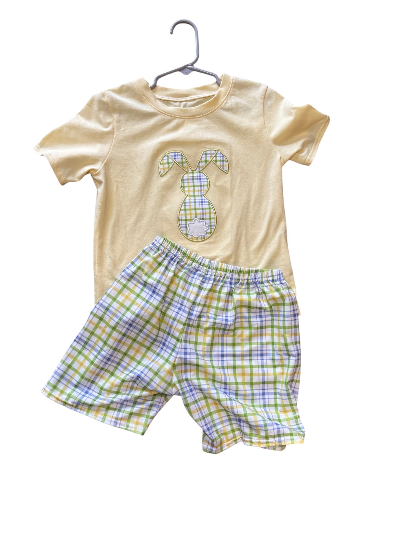Plaid Bunny Boys Easter Set