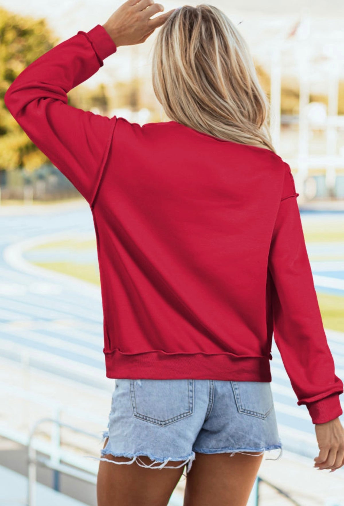 Fiery Red Christmas Tree Sweatshirt