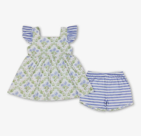 Flutter Sleeve Floral Set