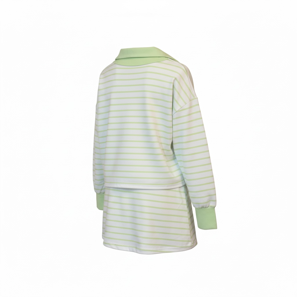 Green Striped Skort Outfit
