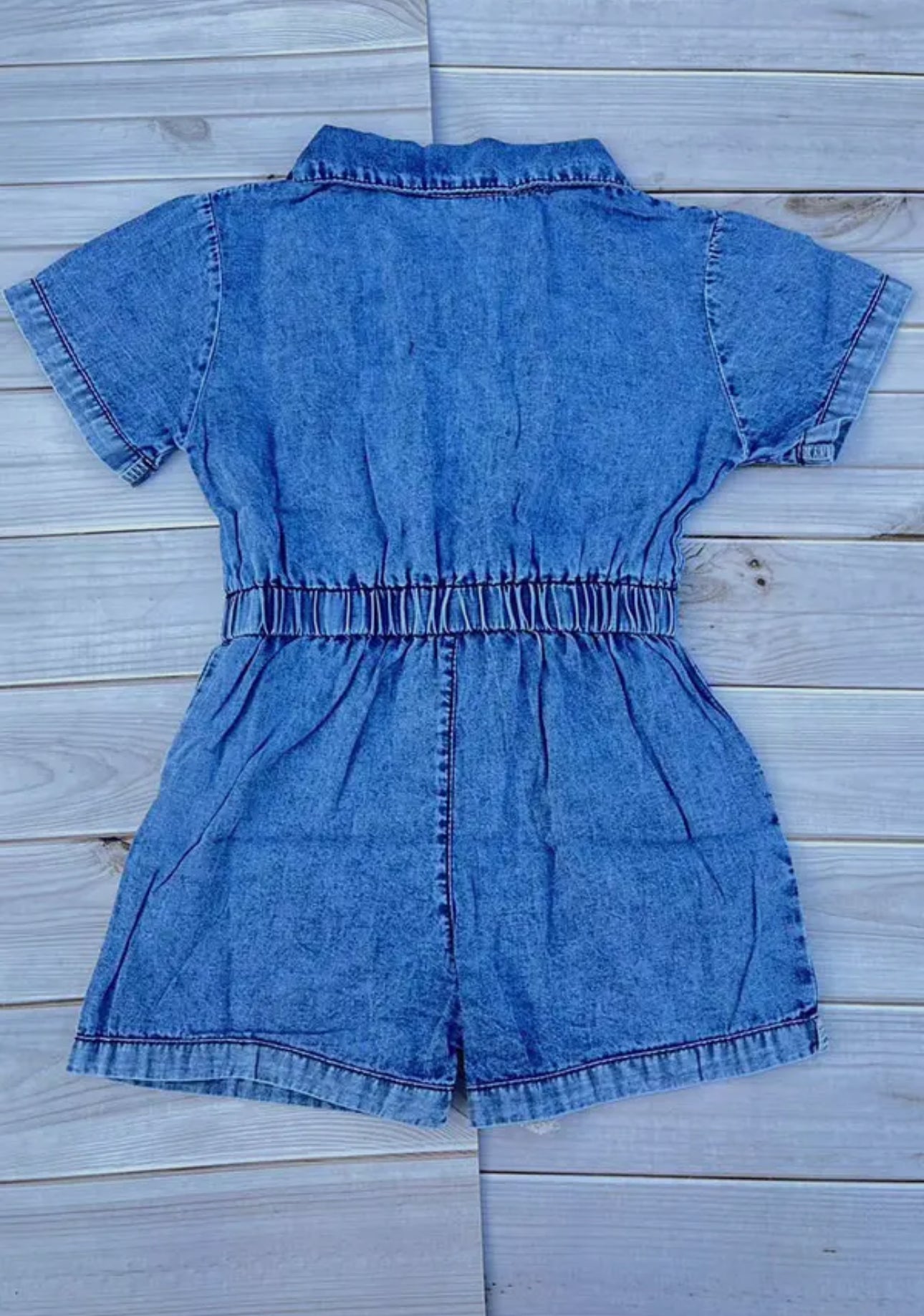 One Piece Soft Denim Toddler Jumpsuit