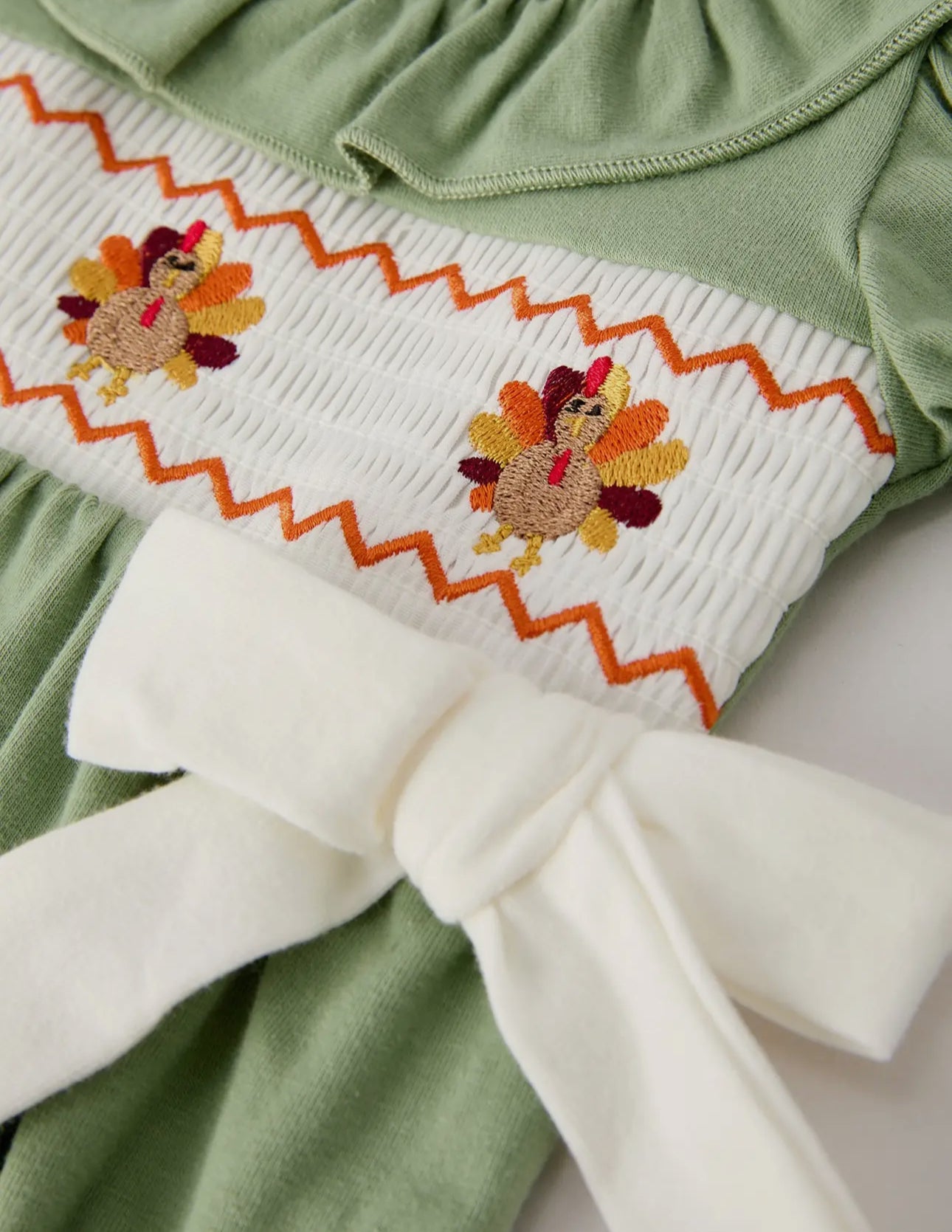 Thanksgiving Turkey Smocked Romper