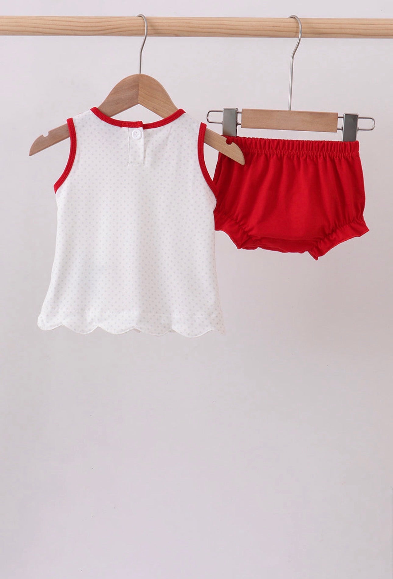 Red Star Appliqué Star Ruffle Bloomer