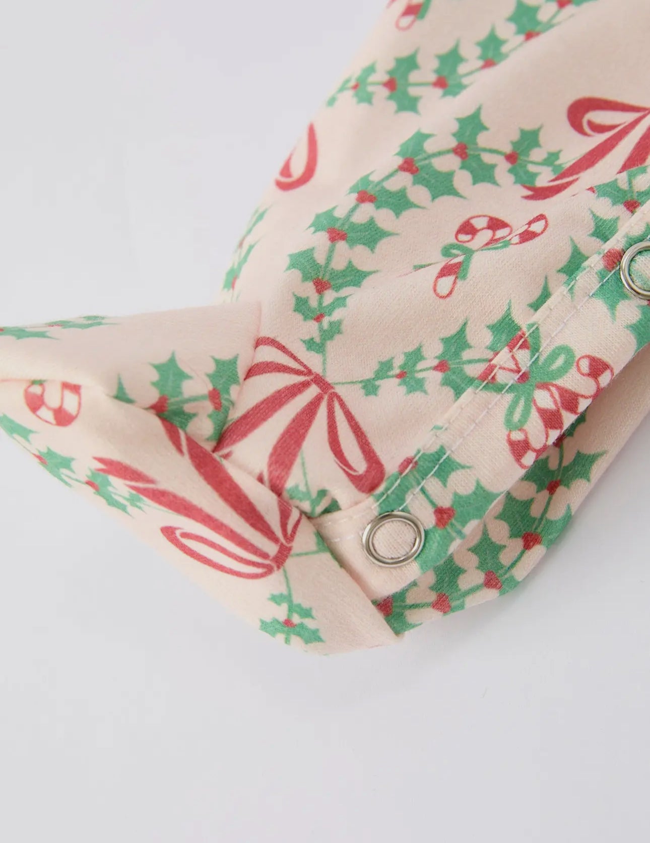 Christmas Wreath Print Baby Girls Romper Long Sleeve Outfit