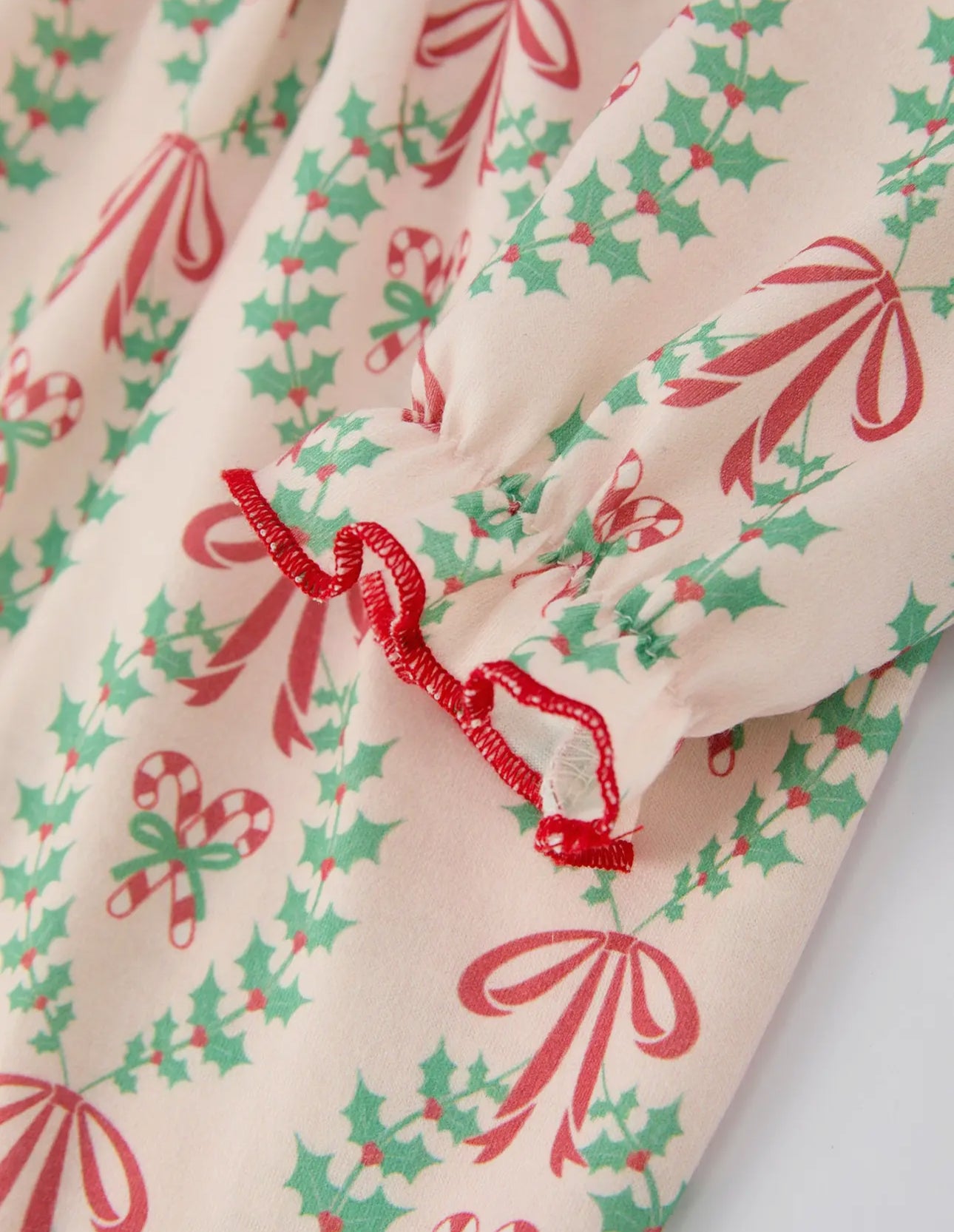 Christmas Wreath Print Baby Girls Romper Long Sleeve Outfit