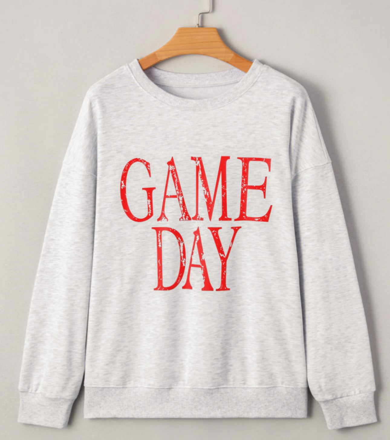 Red Vintage Washed Game Day Baggy Sweatshirt
