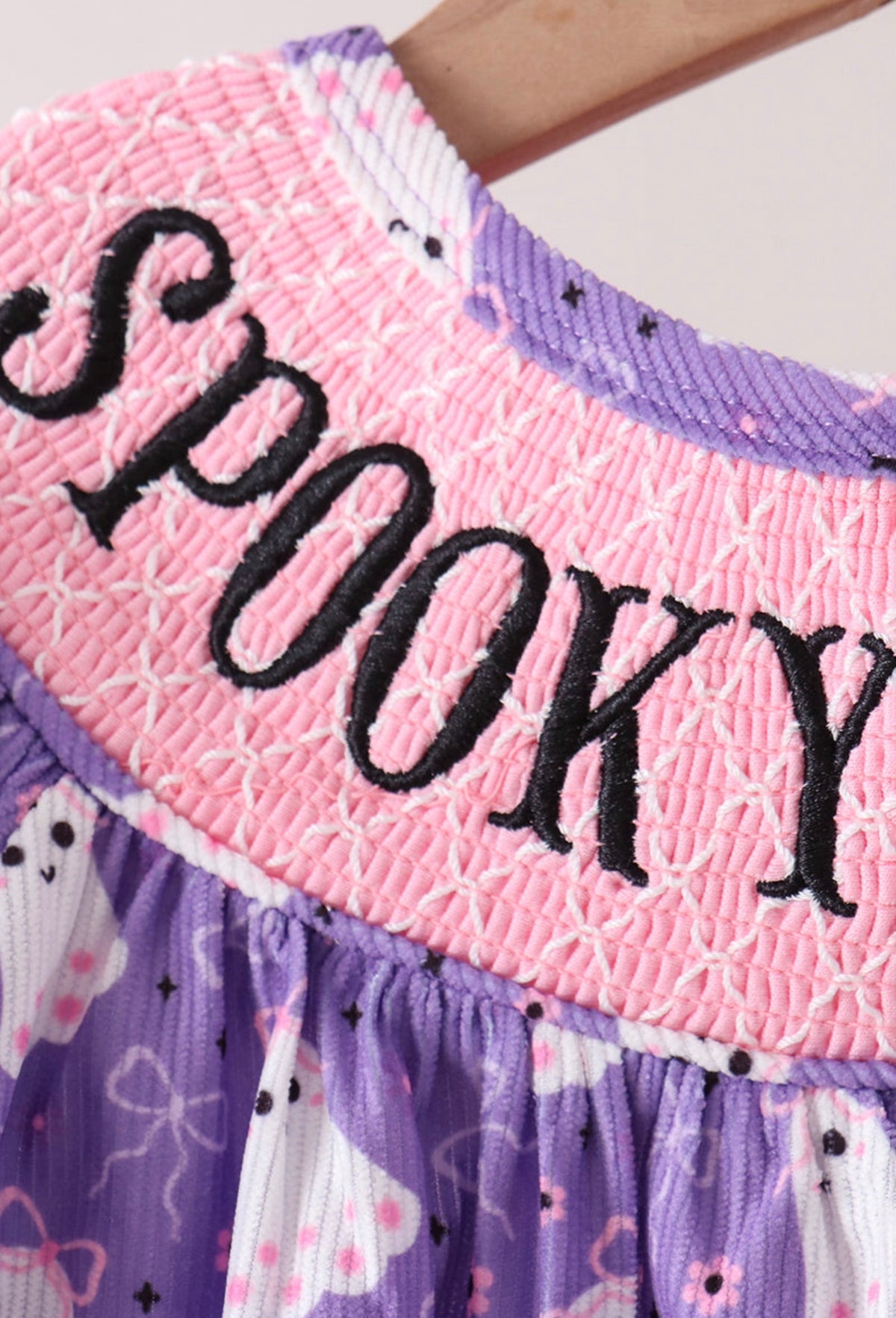 Purple Spooky Smocked Ruffle Set