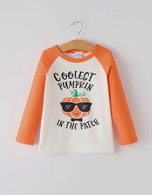 Coolest Pumpkin Long Sleeve Boys TShirt