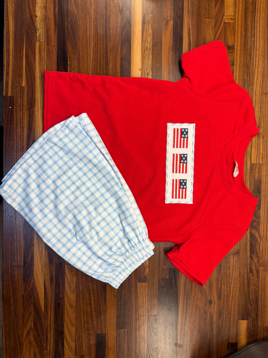 Boys American Flag Short Set