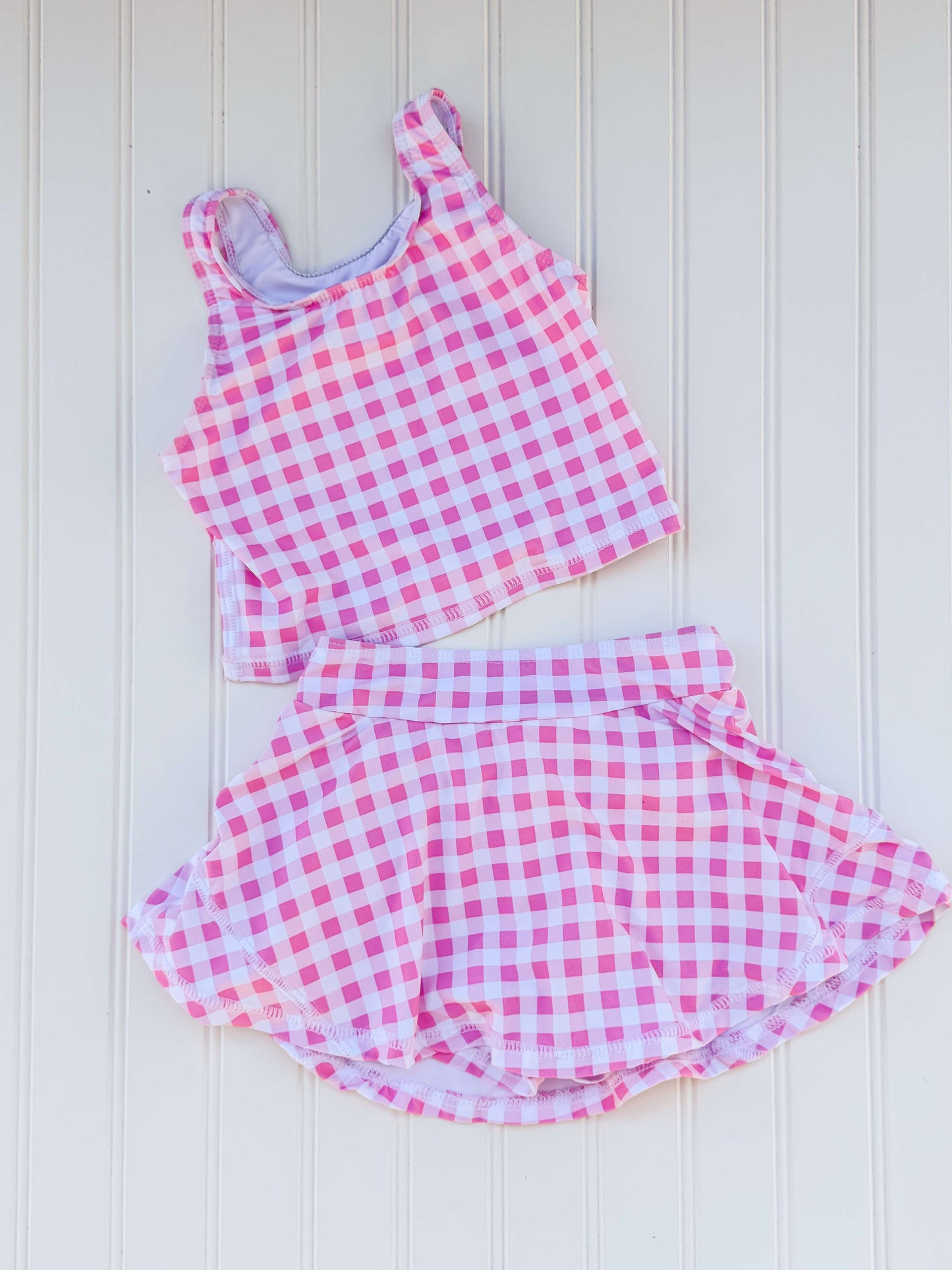 Pink Gingham Active Set
