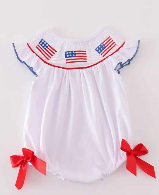 White American Flag Romper